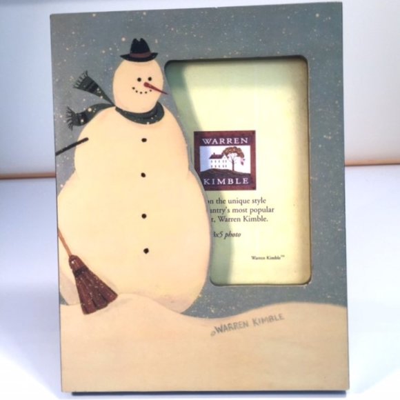 Warren Kimble Snowman Photo Frame - Vintage - Picture 4 of 4
